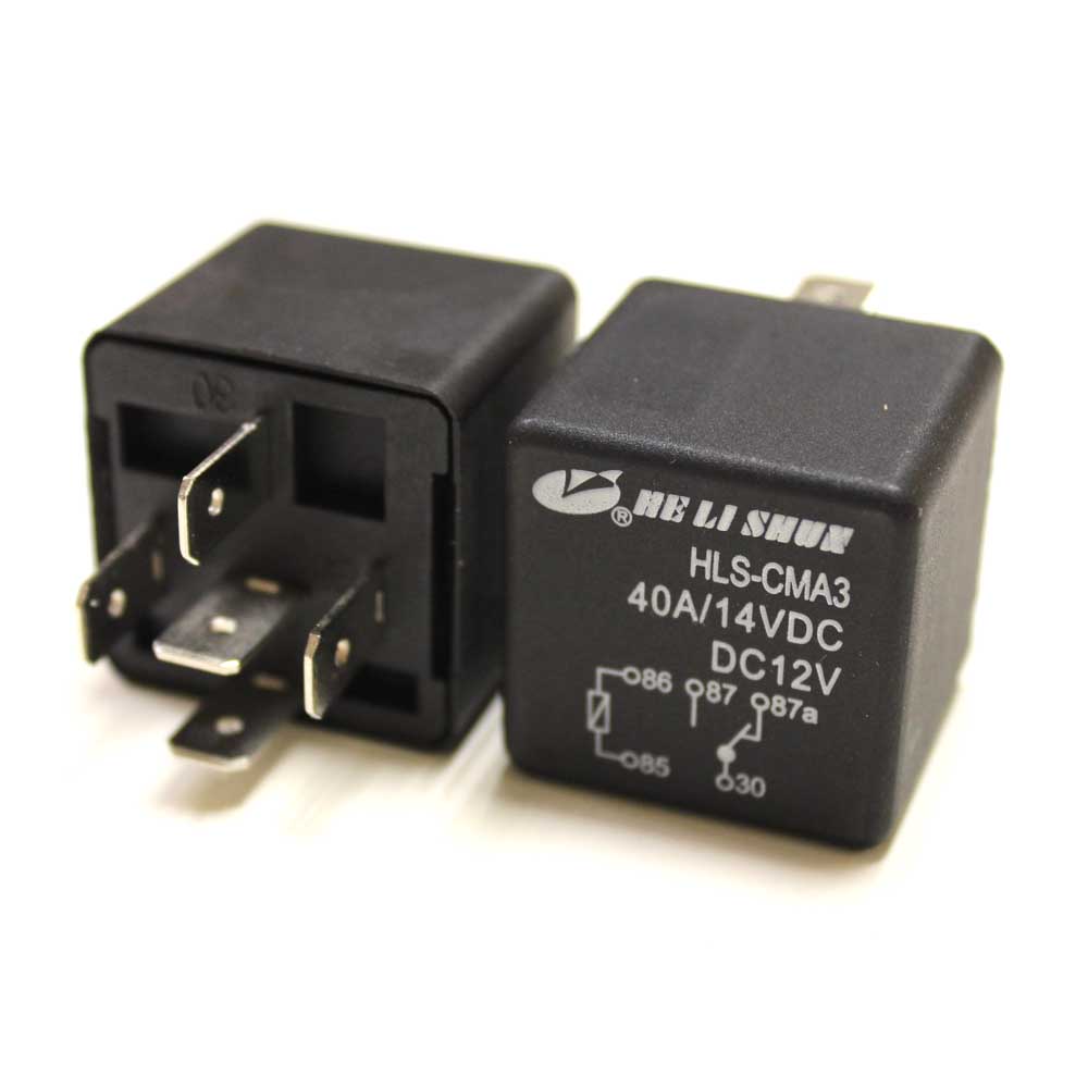 Реле 12V 40A HLS-CMA3 DC12V-40A-1C 28*28*26мм  5pin  под клеммы 6,3мм